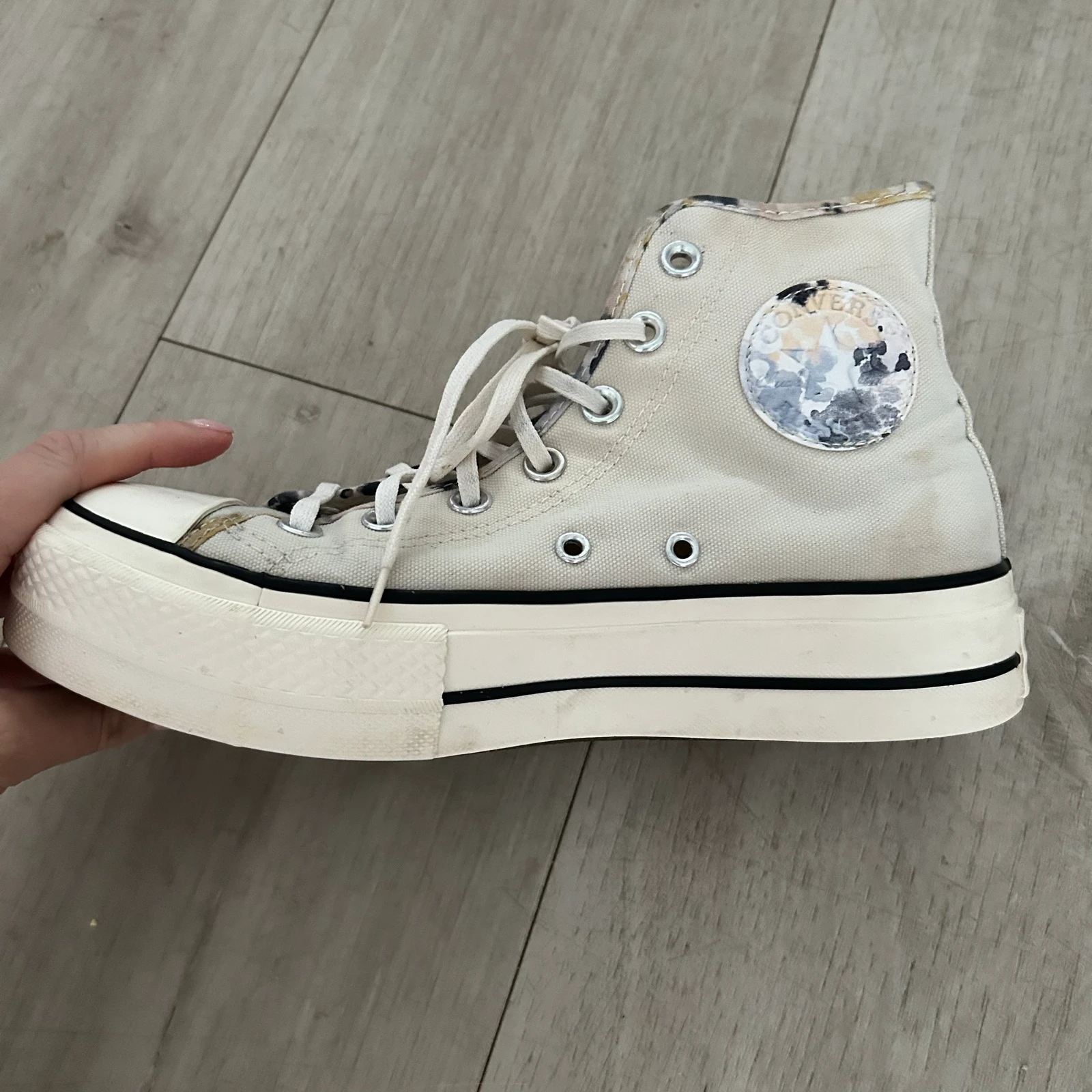 Converse All Star Lift / Platform High Top Sneakers Ecru / White – Size 38 – photo 9